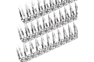 Bird Spikes, 5 FT Stainless Steel Bird Deterrent Spikes, Pigeon Spikes for Outside to Keep Birds Squirrel Raccoon Cat Away, f