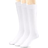 Silky Toes Mens Super Soft Rayon Bamboo Crew Socks 3 Pk Luxurious Seamless Dress Socks