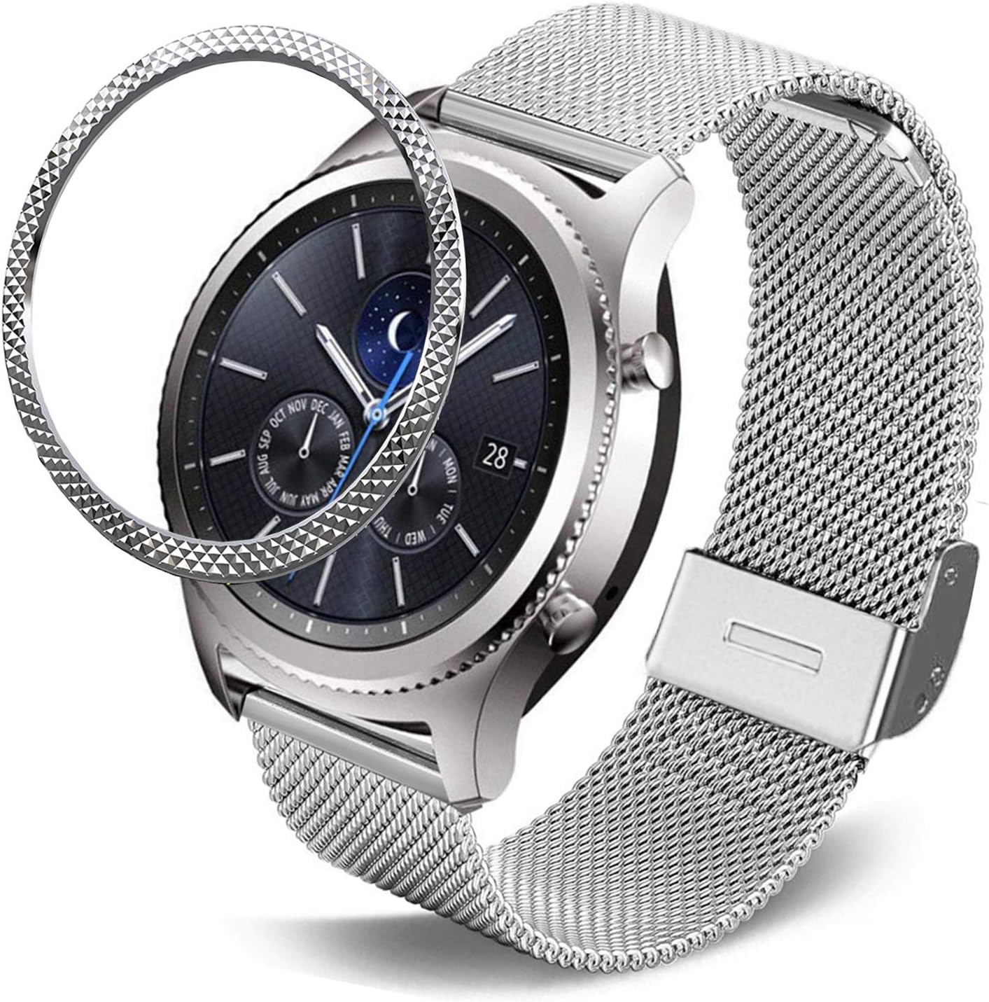 DEALELE Strap Compatible with Samsung Gear S3 Frontier / Classic / Galaxy Watch 46mm