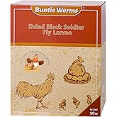 BUNTIE WORMS Dried Black Soldier Fly Larvae 10LB, 100% Natural Non-GMO, No Additives, Treat for Chickens, Reptiles and Birds, More Calcium Than Mealworms