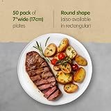 Signature Packaging 7in Round Paper Plates Bagasse 50 Pack Eco Friendly view 2