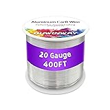 20Gauge Silver Aluminum Crafts Wire 400FT, for