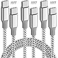 KYEHD USB C Cable,3 Pack 10FT USB C to USB C Cable 60W Type c Charger Fast Charging Cord,USB C Charger Nylon Braided Compatible iPhone 16 Pro/15 Pro/Plus/Max/iPad/MacBook and More