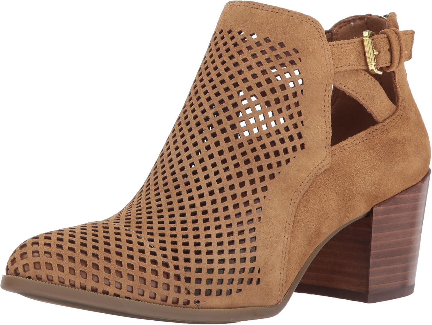 anne klein suede wedge boots