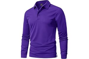 MAGNIVIT Men's Polo Shirts Long Sleeve Quick Dry Performance Shirt Military Tactical Army Combat Polo Shirts