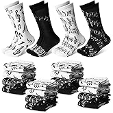 Twistover 24 Pairs Funny Novelty Music Socks for Men Women Unisex Gifts for Music Lovers, Teachers, Friends, Colleagues