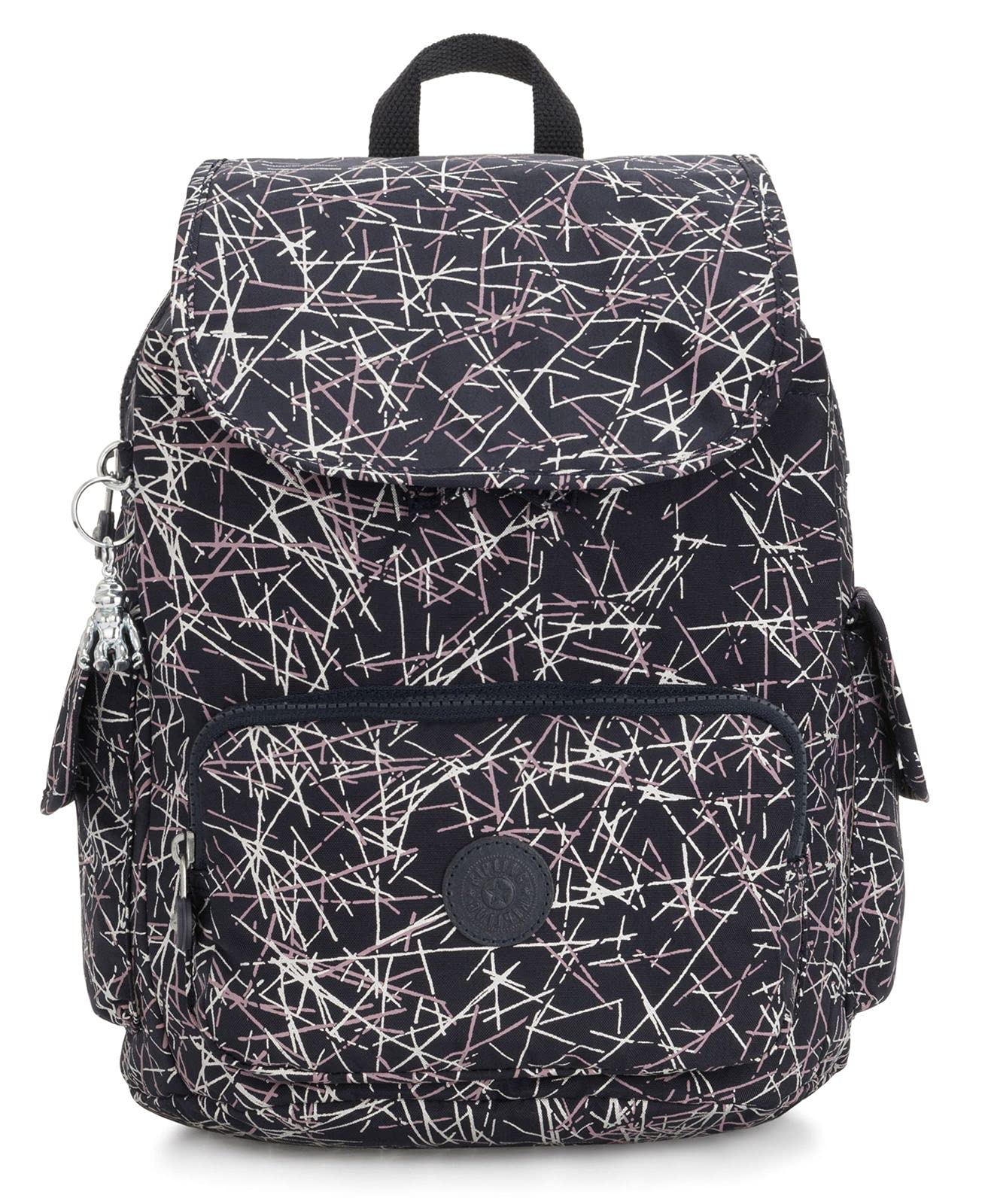 Kipling City Pack S, Women’s Backpack, Multicolour (Navy Stick Print), 27x33.5x19 cm (B x H T)