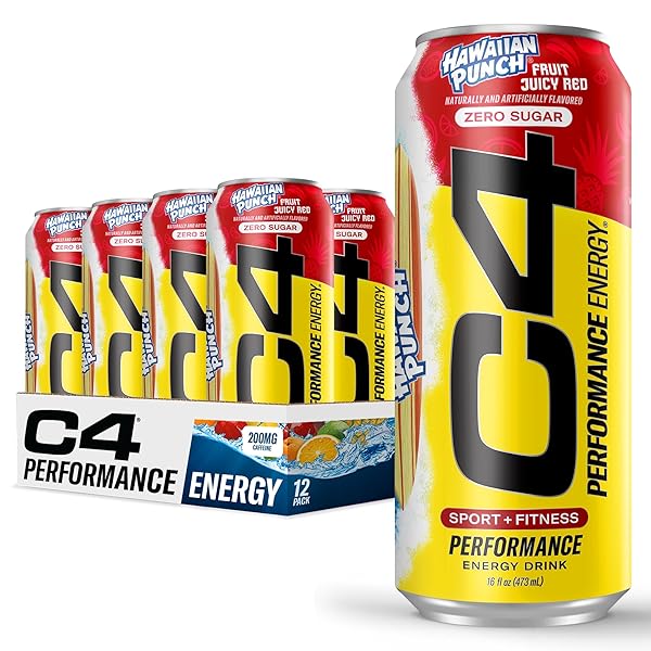 C4 ENERGY DRINK, HAWAIIAN PUNCH FRUIT JUICY RED,...