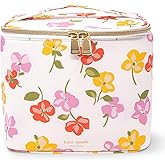 kate spade new york, Insulated Lunch Tote, Small Lunch Cooler, Cute Lunch Bag for Women, Striped Thermal Bag with Double Zipper Close and Carrying Handle (Spring Pansies)