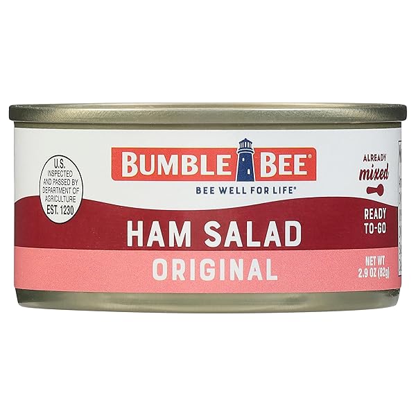 BUMBLE BEE SNACK ON THE RUN! PROTEIN SNACK PACK – HAM SALAD WITH CRACKERS – 8G PROTEIN PER BOX – READY TO EAT EASY-OPEN CAN (PACK OF 1)
