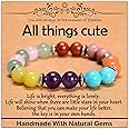 CHCCOYE 10mm Natural Healing Gemstone Bracelet Handmade Yoga Stretch Elastic Bracelet Stress Relief Crystal Jewelry for Men and Women (10mm All things cute)