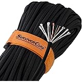 620 LB SurvivorCord | The Original Patented Type III Military 550 Paracord/Parachute Cord with Integrated Fishing Line, Multi-Purpose Wire, and Waterproof Fire Tinder.