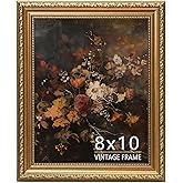 ASTRDECOR 8x10 Picture Frame, Vintage Bronze Gold Picture Frame for Tabletop & Wall Mount, Antique Photo Frame 8 x 10 for Living Room, Bedroom, Office or Gallery Wall, Retro Home Decoration Gift - 1 Pack