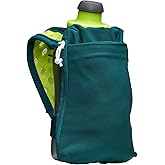 Nathan SpeedDraw 2 Insulated Handheld Running Water Bottle Flask 18oz – Double-Wall Insulation, Ergonomic Grip, Blast Valve Cap, Phone & Key Storage Pockets, Reflective Design