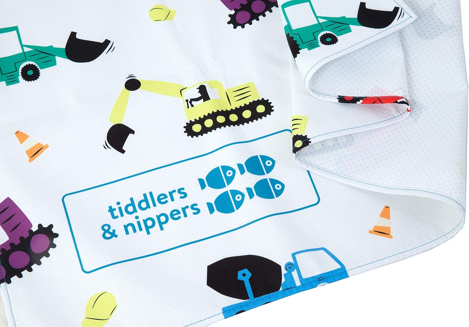 Tiddlers & Nippers Large 130cm x 130cm Reusable Splash Splat Mat, Diggers & Lorries, 130x130 cm (Pack of 1) - Image 4