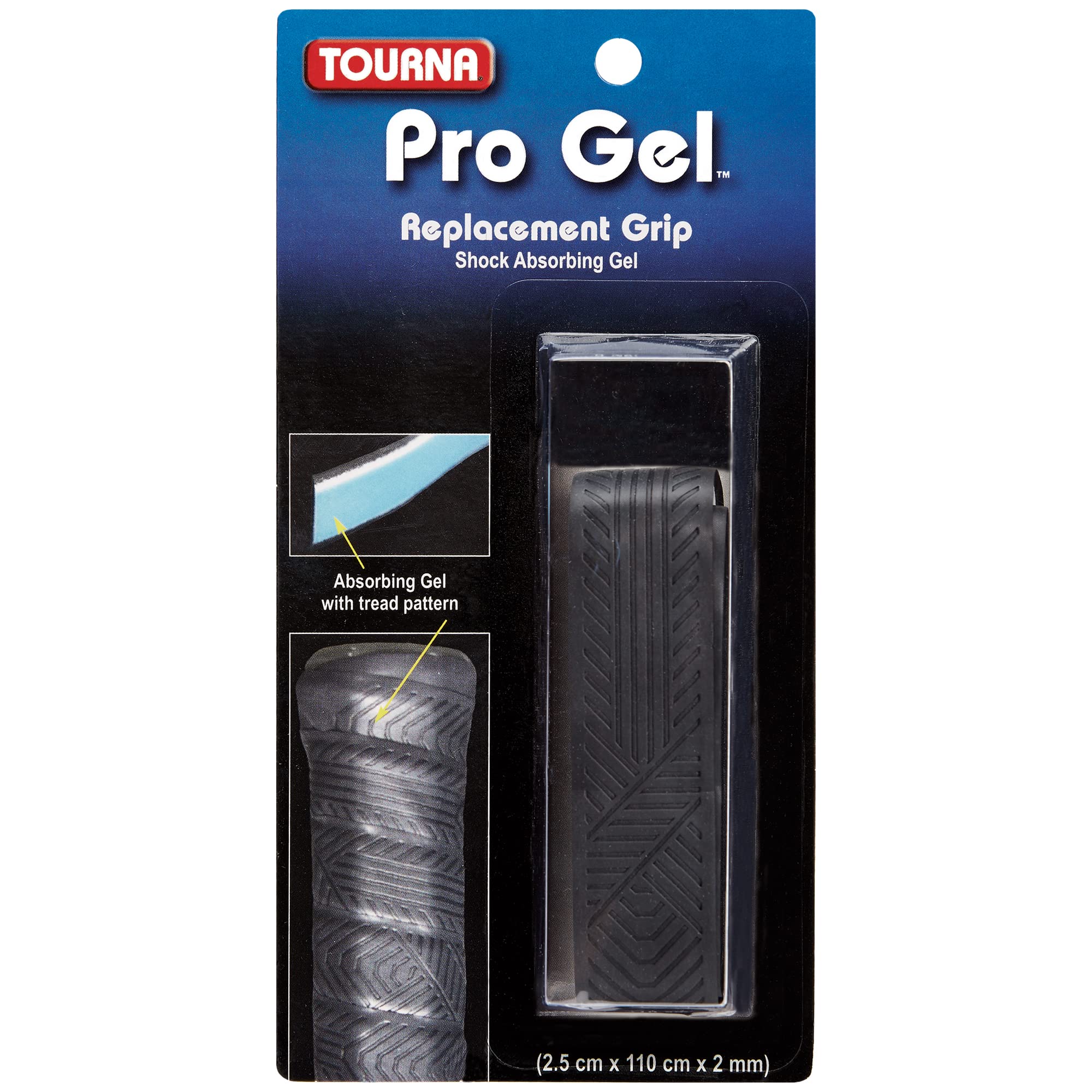 Tourna Unisex's Pro Gel Max Cushion Tennis Grip, Multi-Coloured, One Size