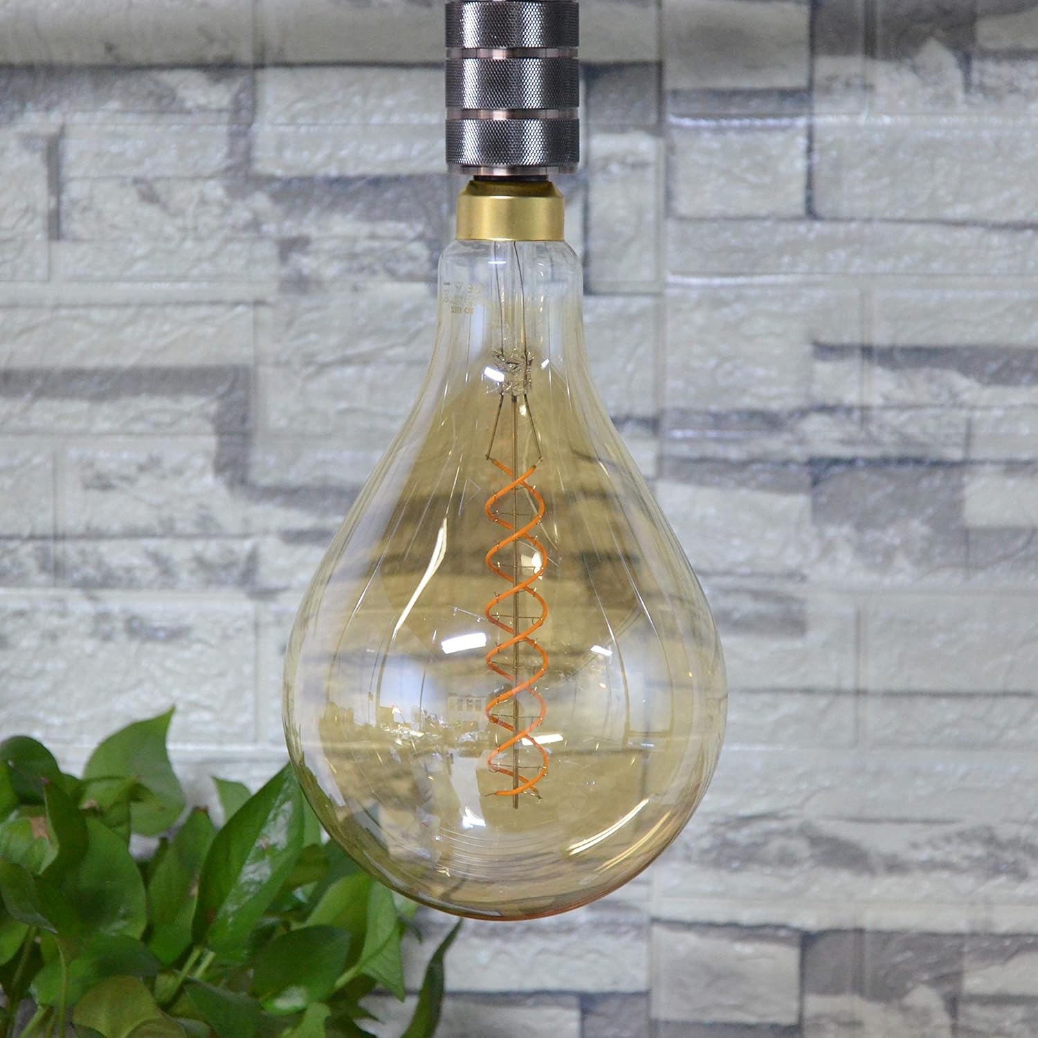SD LUX E27 Vintage Light Bulbs LED Globe 8W 450LM (40W Equi.) Pendant Light XXL Decorative Light Bulbs Large Vintage Ediosn Bulbs Dimmable Pendant Lighting Warm White 2200K,1 Pack (PS160SL-EU) - Image 3