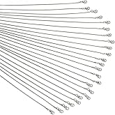 Forise 24 Pcs Necklace Chains with Lobster Clasps 1.2mm Silver Plated Snake Necklace Chains for Jewelry Making,24 Inch
