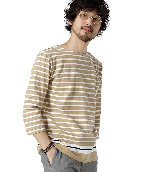 Amazon ナノ ユニバース Nano Universe 米綿バスクシャツ７ ｓ S