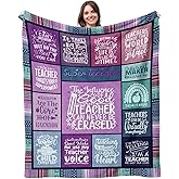 Suobrnaer Teacher Gifts for Women, Teacher Appreciation Gift, Unique Teachers Gifts for Birthday, Graduation, Retirement, Teachers Blanket, Cozy Warm Throw Blanket 50" X 60"