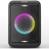 Panasonic BMAX Portable Speaker Bluetooth, 75W Bass Boost Long Battery Life, Wireless, 7 Light Colors & 12 Patterns w/Flash & Strobe Plug-in Guitar & Host Karaoke Party, SC-BMAX5