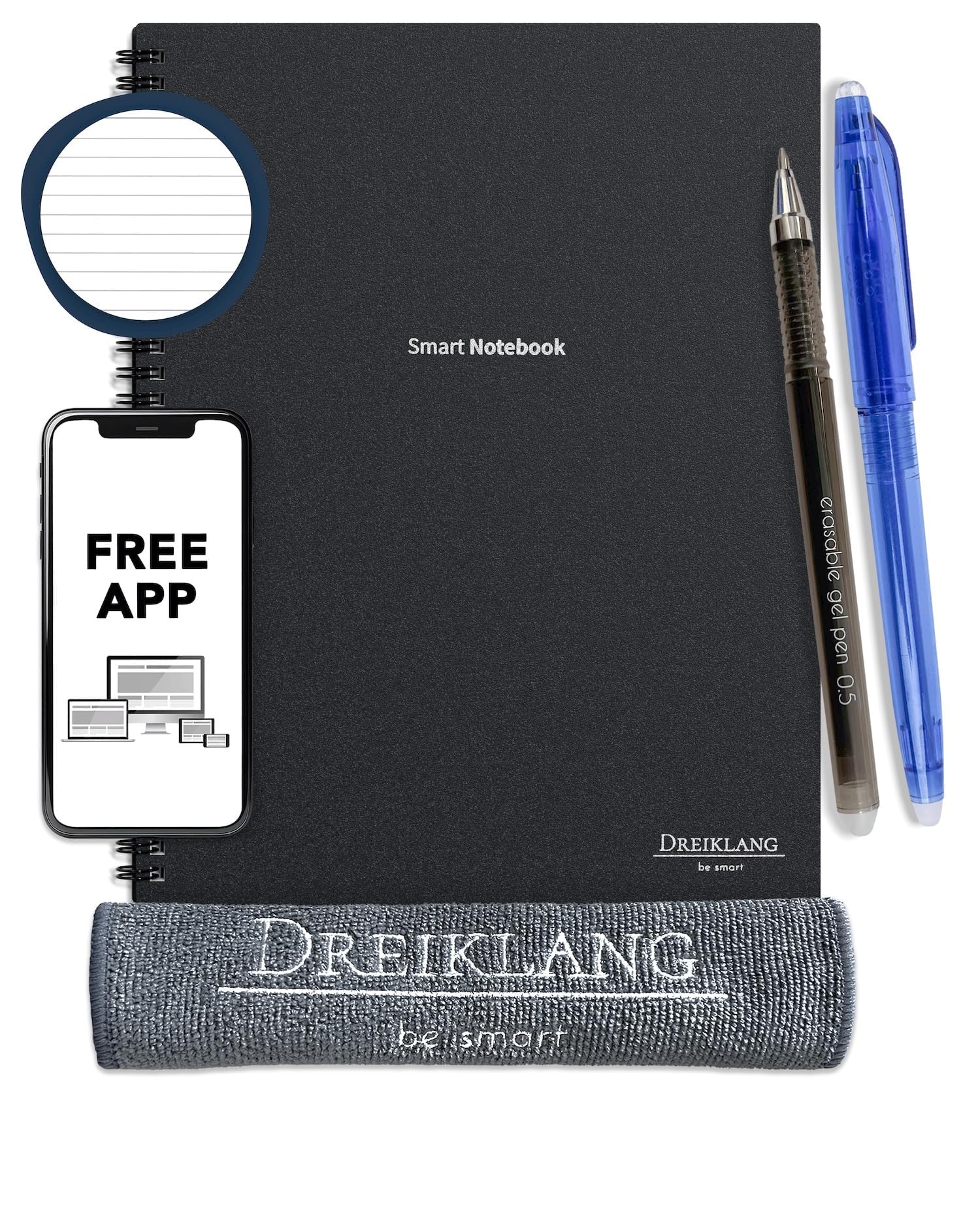 Dreiklang - be smart® Reusable Digital Notebook (A4 - Black)