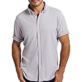 Robert Graham Men’s Hammond Short-Sleeve Button-Down Shirt, Lilac