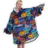 Moinlizy Blanket Hoodie Oversized Wearable Hooded Blanket for Adult Women and Men with Pocket Thick Sherpa Hoodie