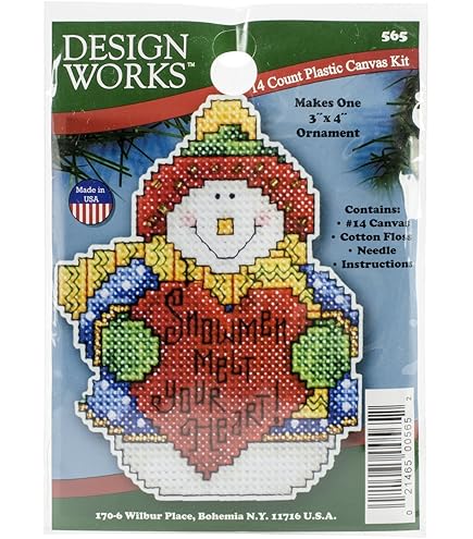 Design Works Plastic Canvas Ornament Kit 2"X4" Set Of 6