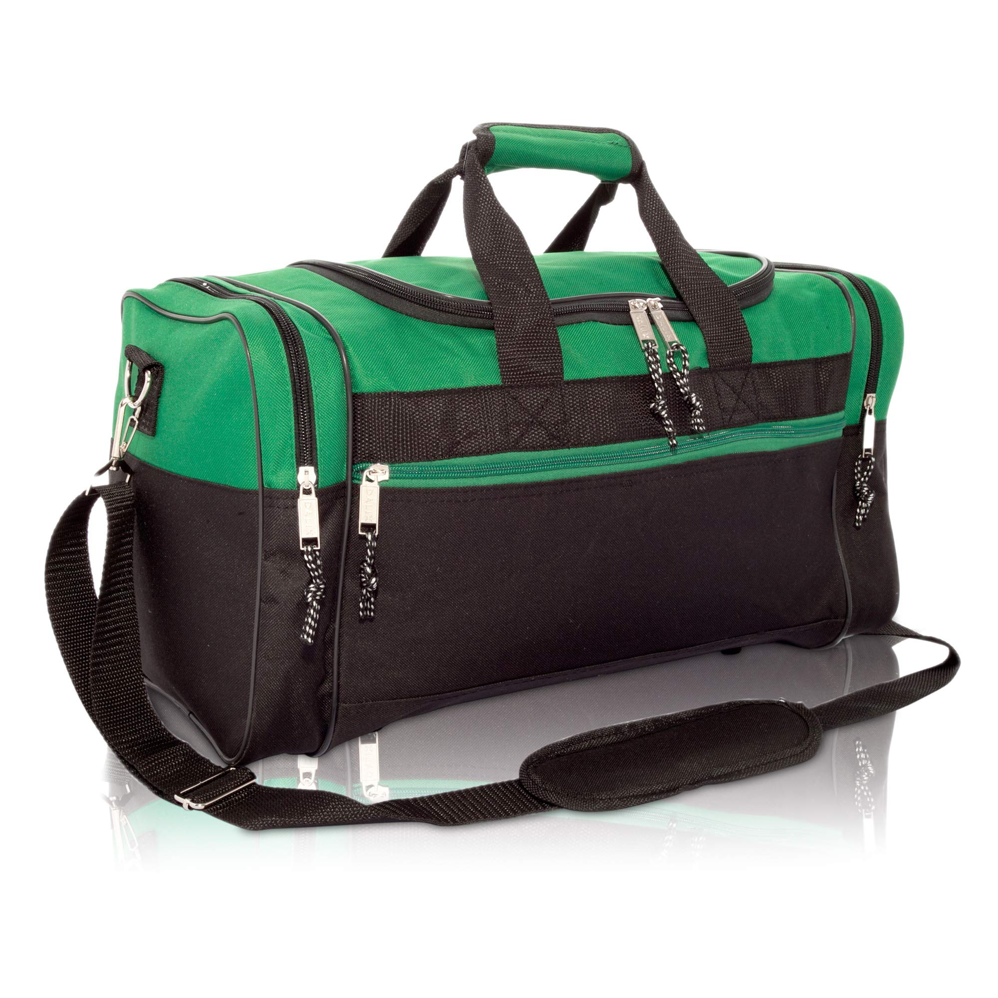 DALIX 17" Blank Duffle Bag Duffel Bag Travel Size Sports Durable Gym Bag, Green, M
