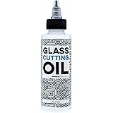 Impresa Glass Cutting Oil with Precision Application Top - 4 oz - Great for Stained Glass, Bottles, Tiles, and Mirrors - Cust
