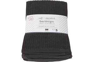 Now Designs Bar Mop, Black, Set of 3