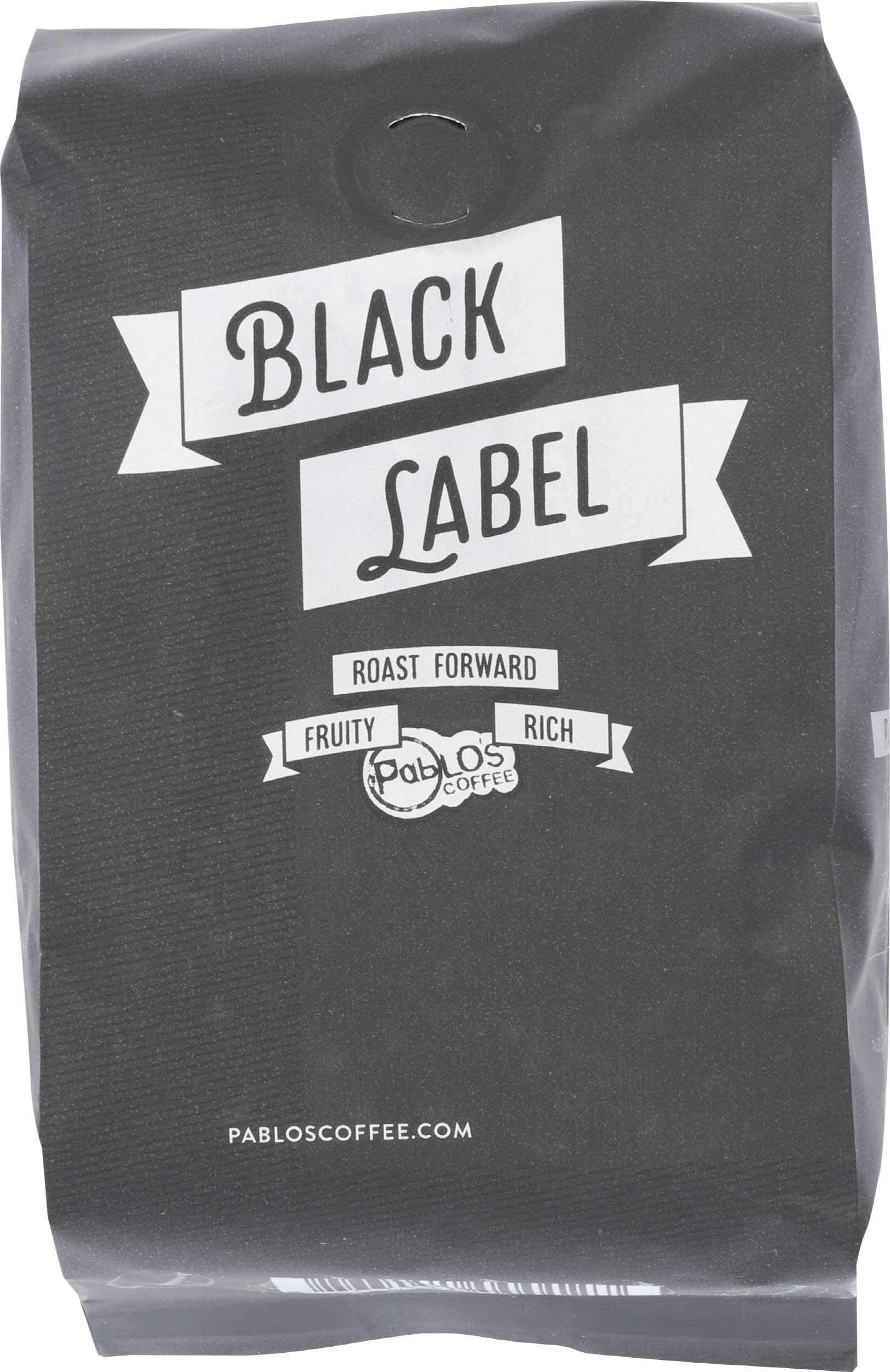 Pablos Coffee, Coffee Black Label, 12 Ounce