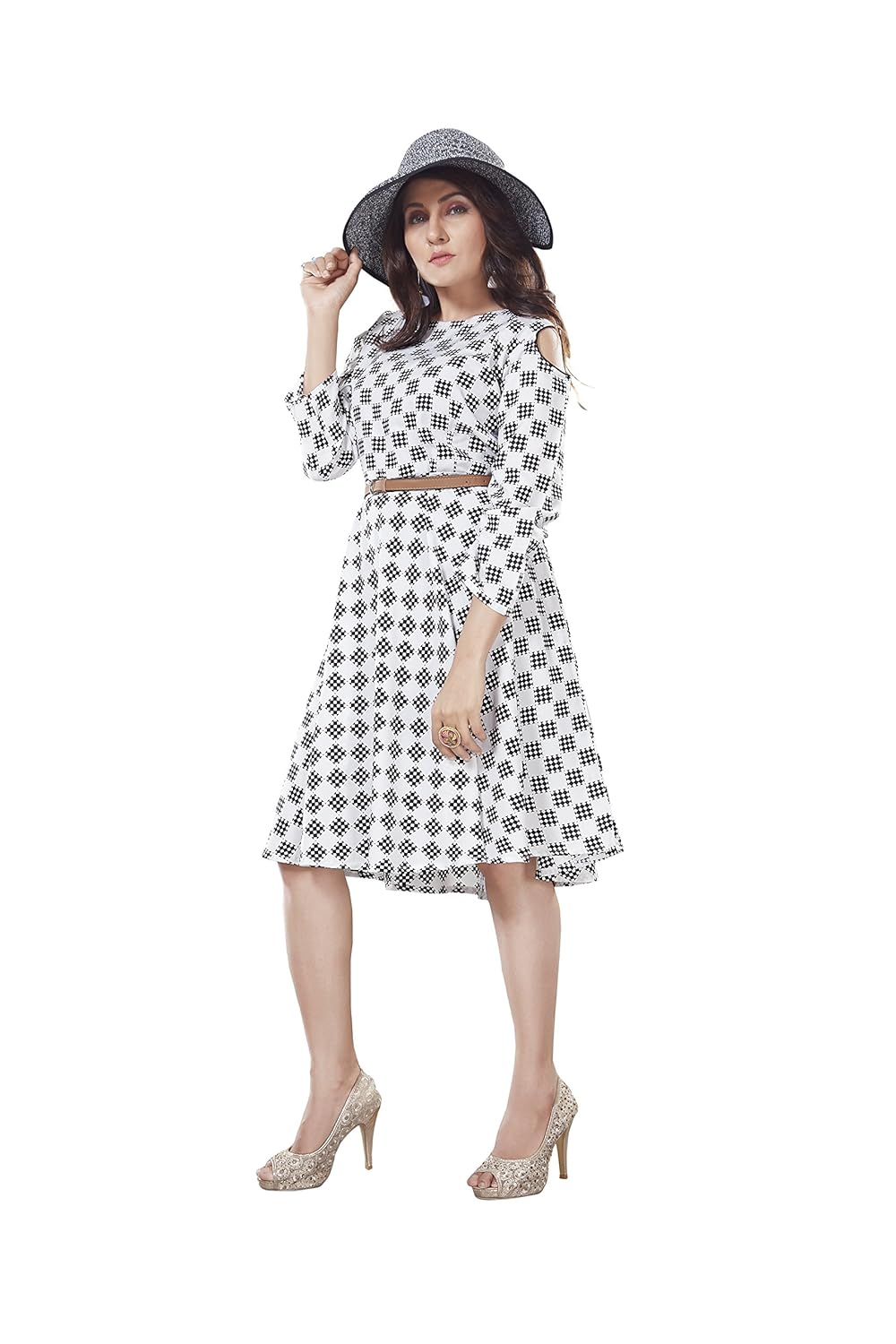 diego women's crepe frock (white)