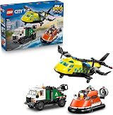 LEGO City 3in1 Airplane Service Truck Hovercraft Remix 60505 3 Minifigures