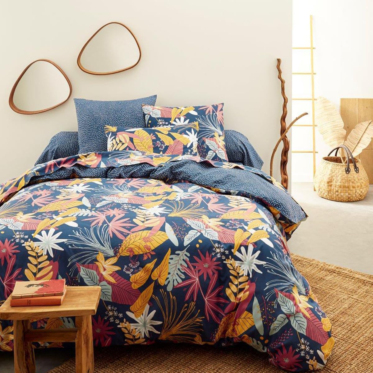 Printed Duvet Cover in Lyocell, Jade, 140 x 200 cm, Origin