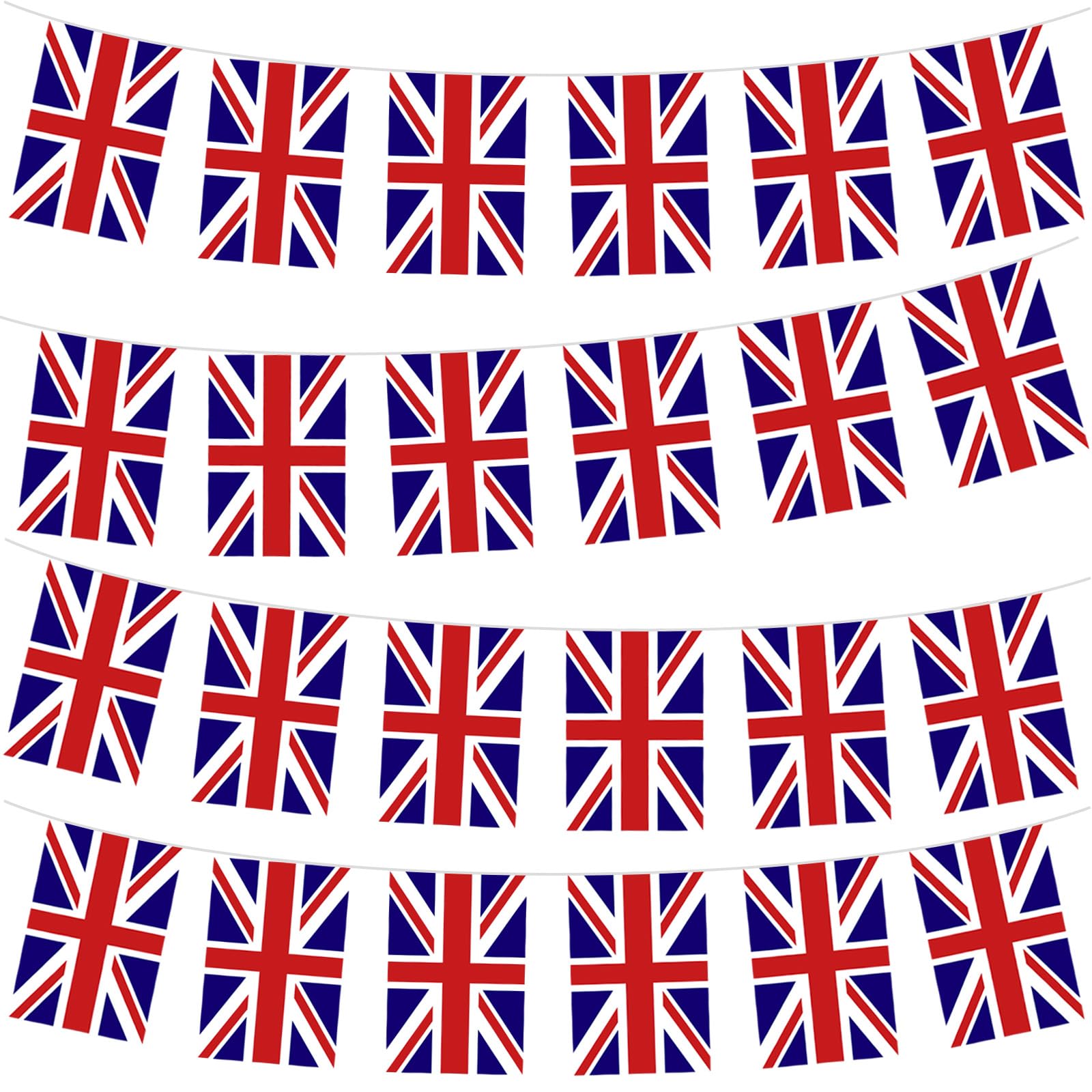 10m/32.8ft Union Jack Flag Bunting with 30 Flag for Fifa World Cup Football 2026 Decoration,UK United Kingdom Flag Great Britain British Flags Bunting Banner for Union Jack Party Decorations