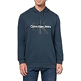 Calvin Klein Men's Fleece Hoodie Logo Pop Over Sweatshirt