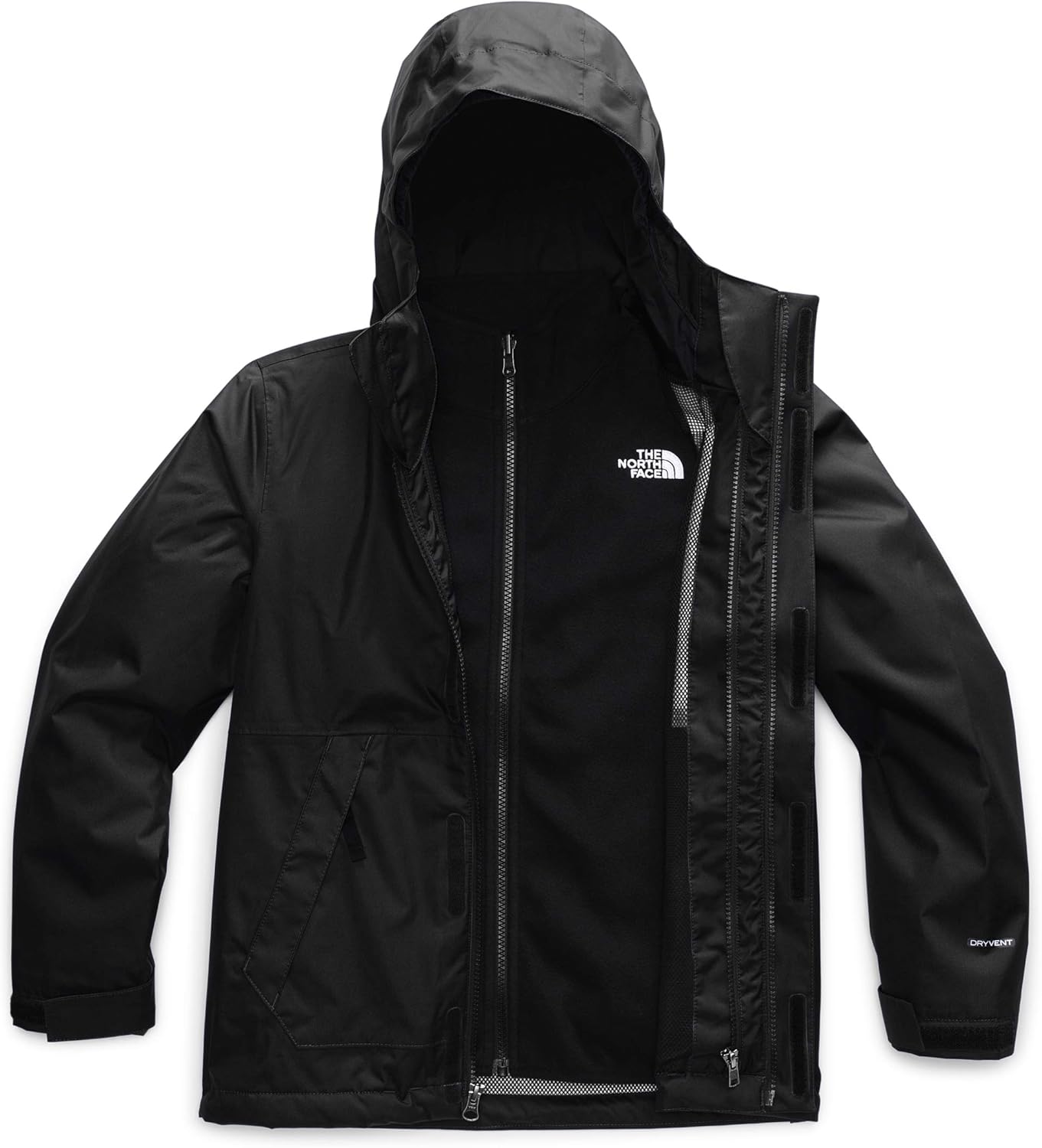 the north face big boys vortex hooded triclimate jacket