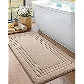 DEXI Bath Mats Bathroom Rug, 43x24 Large Non Slip Bathroom Rugs Washable, Absorbent Bathmat Quick Dry for Shower Floor Sink, Beige