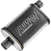 Flowmaster Flow FX Chambered Muffler &ndash; 2.50" Offset In / 2.50" Center Out | Flow FX, Moderate Sound, Stainless Steel, Affordable Performance for Modern trucks, Muscle Cars &amp; Daily Drivers (71226)