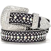 BELTROAD Rhinestone Belt Goth Bling Belts for Women and Men Western Cowboy Cowgirl Belts for Jeans, Halloween Belt