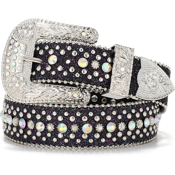 Amazon.com: Western Peak Black Gold Topaz Rhinestone Studded  display picture 1