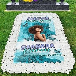 44memory Custom Memorial Grave Blanket Photo