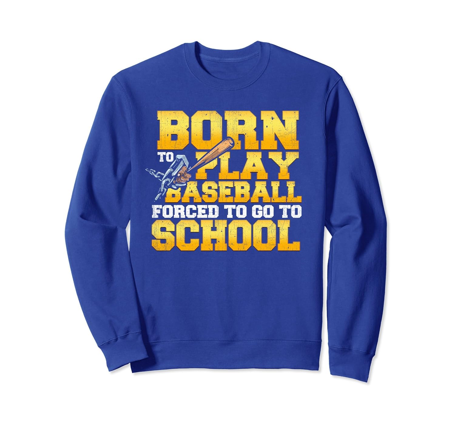 Baseball Sweatshirt Born To Play Baseball Player Parent Team-anz