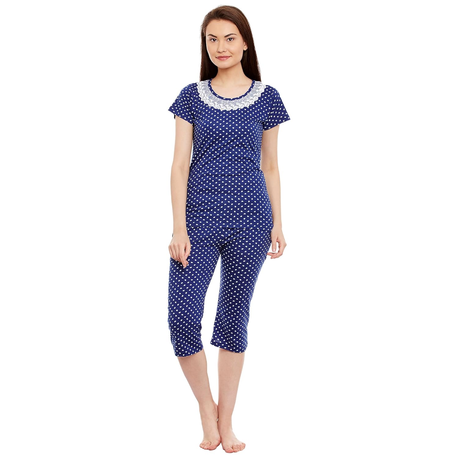 claura cotton printed capri and top