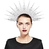 Fantherin Mary Halo Crown Headpiece Spiked Goddess Halo Crown Sunburst Greek Headpiece for Cosplay Halloween Costume Party