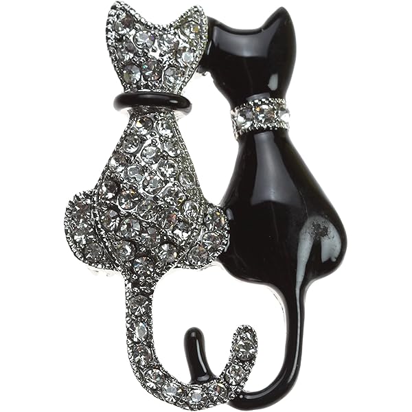 Paar Weihnachten Katze Broschen für Frauen Mädchen Männer Mode Nette Emaille CZ Strass Kätzchen Tiere mit Weihnachtsmann Kostüme Anstecknadeln Kleid Zubehör Urlaub Neujahr Schmuck Geschenke für