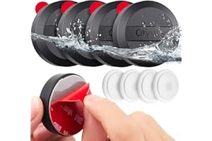 [4 Pack] IPX8 Waterproof for Airtag Holder, Case with Ultra Adhesive Sticker, Airtag Sticker Mount for Bike Wallet TV Remote 