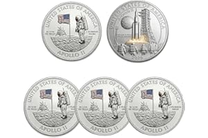 Artemis II Commemorative Silver Coin, Apoollo 11 & Artemis II Commemorative Coin, Anti-Oxidation Double-Sided Collector Coins